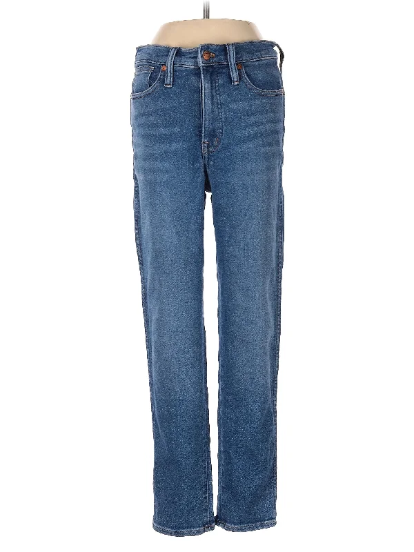 Denim jeans for tall women with extra - long inseams for a proper lengthHigh-Rise Straight-leg Jeans in Medium Wash