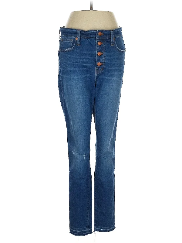 Denim jeans for a music festival with a bohemian - inspired outfitHigh-Rise Straight-leg Jeans in Medium Wash