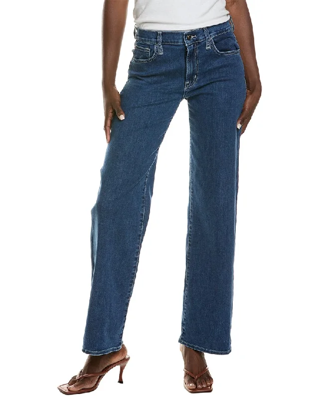 Denim jeans for a business - casual setting when paired with a blazer and dress shoesHUDSON Jeans Rosalie Dusk High-Rise Wide Leg Jean