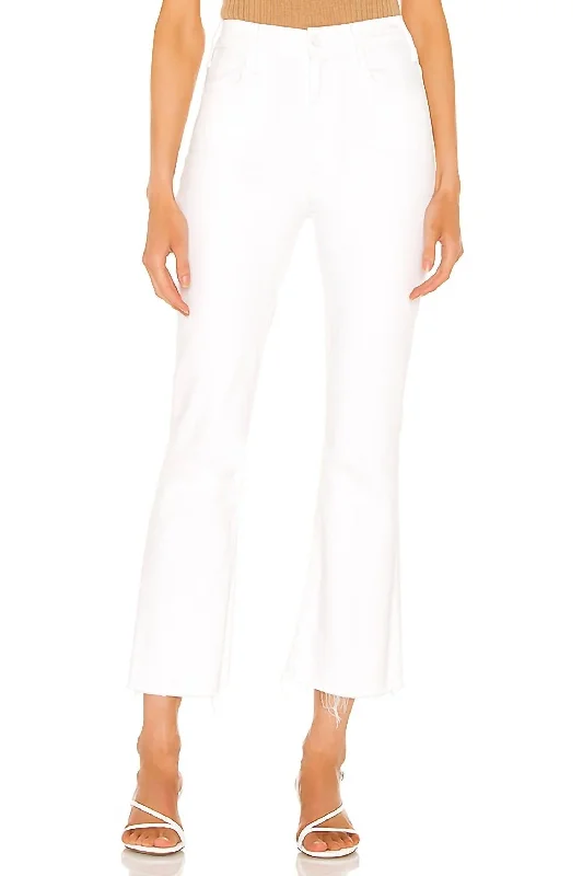 Button - fly denim jeans in a traditional Western styleHustler Ankle Fray Jeans In Fairest Of Them All