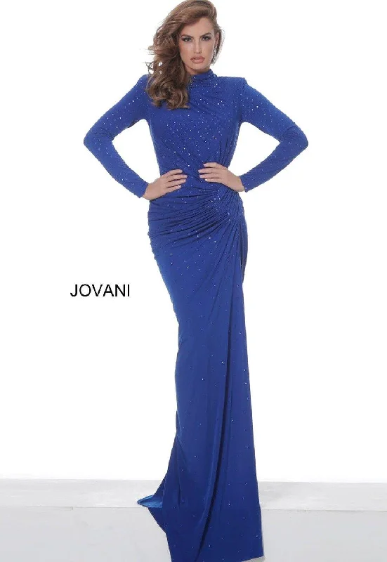 Embroidered Party Dresses with Metallic Thread for Ladies' Cultural FestivalsJovani 02566 High Neck Long Formal Prom Dress Embroidered Party Dresses with Metallic Thread for Ladies' Cultural FestivalsJovani 02566 High Neck Long Formal Prom Dress