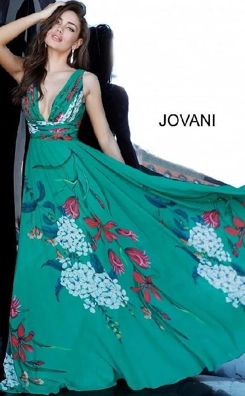 Party Dresses with Bell Sleeves and Ruffled Hem for Ladies' Retro CharmJovani 1033 Long Formal Dress Party Dresses with Bell Sleeves and Ruffled Hem for Ladies' Retro CharmJovani 1033 Long Formal Dress