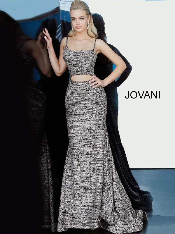 Party Dresses with Sequined Hearts and Ruffled Hem and Satin and Lace Combo and Bow at the Waist for Ladies' Romantic and Sweet LookJovani 1129 Sexy Long Formal Dress Prom Party Dresses with Sequined Hearts and Ruffled Hem and Satin and Lace Combo and Bow at the Waist for Ladies' Romantic and Sweet LookJovani 1129 Sexy Long Formal Dress Prom