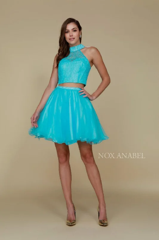 Party Dresses with Metallic Sequined Bodice and Chiffon Skirt and Sheer Back for Ladies' Glamorous and Sexy LookLaced Two Piece Sexy Homecoming Dress Party Dresses with Metallic Sequined Bodice and Chiffon Skirt and Sheer Back for Ladies' Glamorous and Sexy LookLaced Two Piece Sexy Homecoming Dress