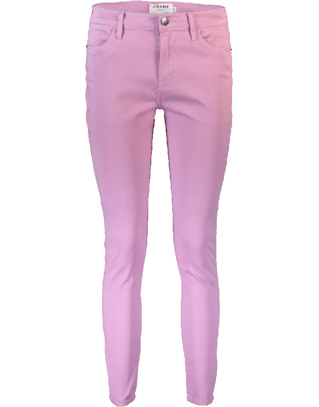 Vintage - inspired denim jeans with a worn - in and aged look for a nostalgic feelLe High Skinny Jean