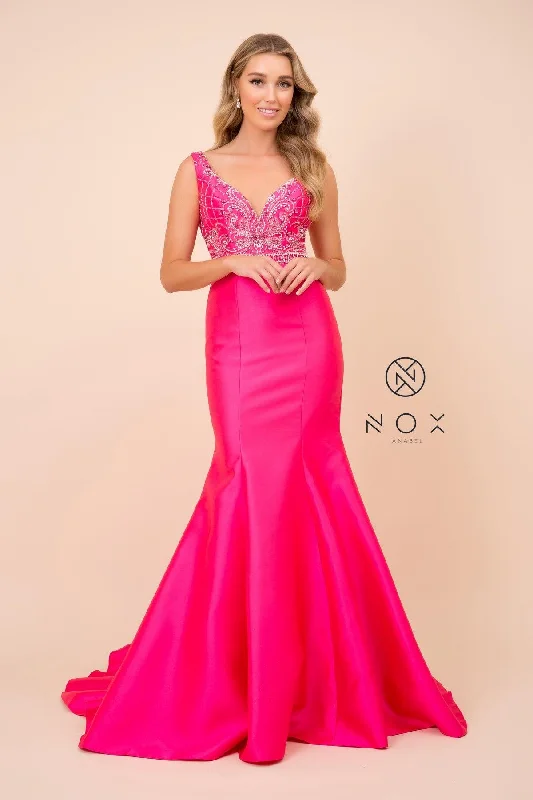Party Dresses with Metallic Sequined Bodice and Chiffon Skirt and Ruffled Hem for Ladies' Glamorous and Flirty LookLong Fitted Formal Gown Mermaid Prom Dress Party Dresses with Metallic Sequined Bodice and Chiffon Skirt and Ruffled Hem for Ladies' Glamorous and Flirty LookLong Fitted Formal Gown Mermaid Prom Dress