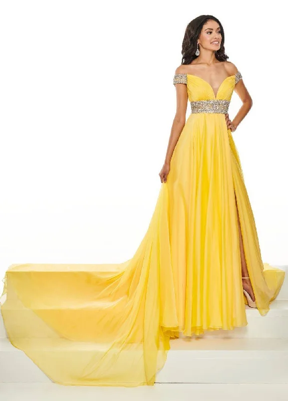 Empire Waist Party Dresses with Satin Sash for Ladies' Curvy Figure FlatteringRachel Allan Long Prom Dress Ball Gown Empire Waist Party Dresses with Satin Sash for Ladies' Curvy Figure FlatteringRachel Allan Long Prom Dress Ball Gown