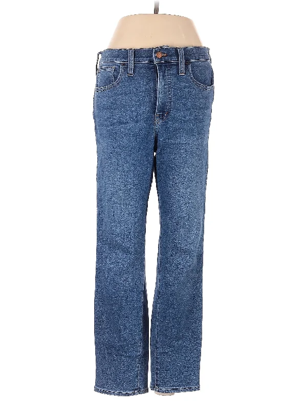 Denim jeans for travel due to their versatility and durabilityLow-Rise Straight-leg Jeans in Medium Wash