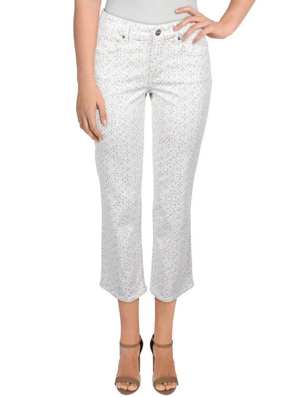 Retro - style denim jeans from a specific era such as the 50s or 60sMarilyn Womens Ankle Printed Straight Leg Jeans