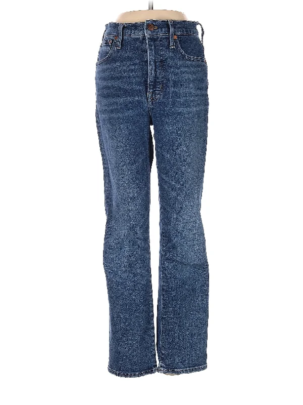 Quick - drying denim jeans for outdoor activities and travelMid-Rise Bootleg Jeans in Medium Wash