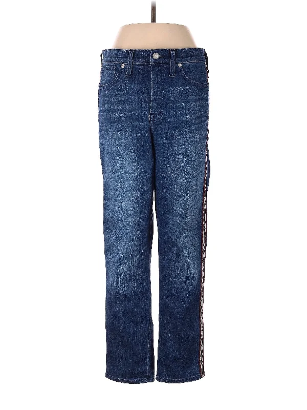 Denim jeans with a hidden - pocket design for storing valuablesMid-Rise Straight-leg Jeans Denim jeans with a hidden - pocket design for storing valuablesMid-Rise Straight-leg Jeans