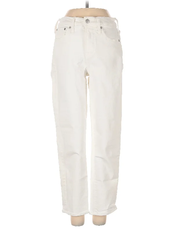 Slim - leg denim jeans to streamline the legs and create a sleek appearanceMid-Rise Straight-leg Jeans in Light Wash