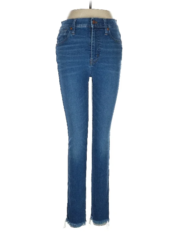 Dark - wash denim jeans with a sleek and sophisticated look for formal occasionsMid-Rise Straight-leg Jeans in Medium Wash
