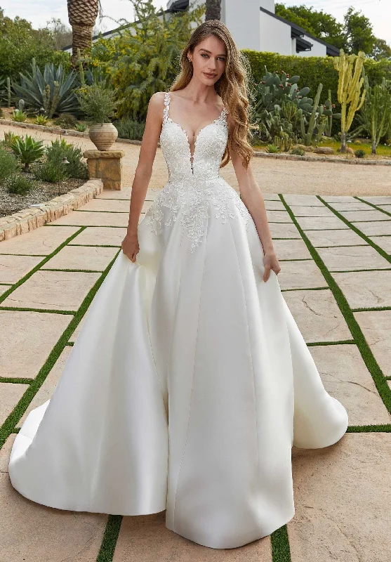 Wedding Dresses with Embroidered Tribal Patterns and Satin Sash and Beaded Waistband and Tulle Skirt and Belt for a Cultural and Glamorous LookMorilee 4133 - Size 20 Wedding Dresses with Embroidered Tribal Patterns and Satin Sash and Beaded Waistband and Tulle Skirt and Belt for a Cultural and Glamorous LookMorilee 4133 - Size 20