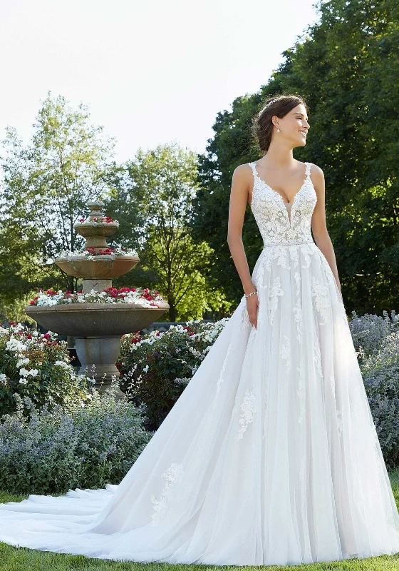 Elegant Ball Gown Wedding Dresses with Cathedral Train for LadiesMorilee 5805L - Size 14 Elegant Ball Gown Wedding Dresses with Cathedral Train for LadiesMorilee 5805L - Size 14