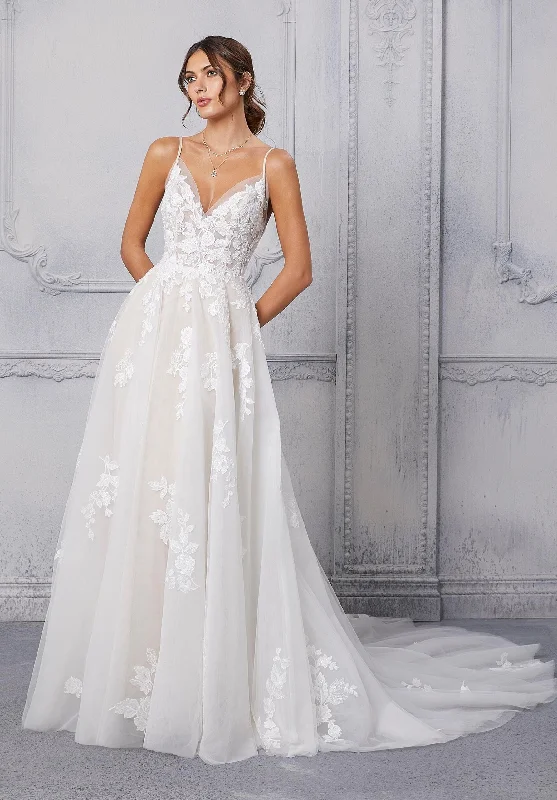 Plus Size Trumpet Style Wedding Dresses with Beaded BodiceMorilee 5925 - Size 12