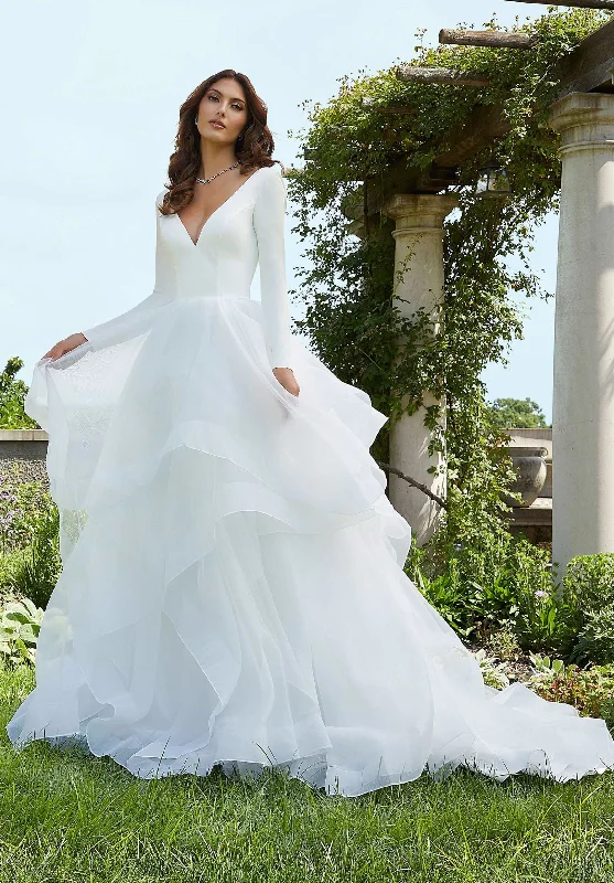 Empire Waist Wedding Dresses with Satin Ribbon for a Flattering FitMorilee 5955 - Size 14 Empire Waist Wedding Dresses with Satin Ribbon for a Flattering FitMorilee 5955 - Size 14
