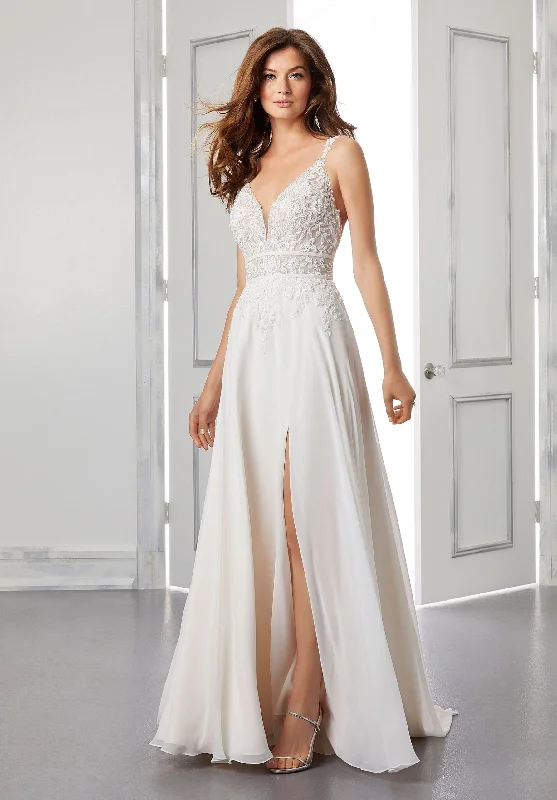 Wedding Dresses with Puff Sleeves and A Line Skirt for a Retro CharmMorilee 6942 - Size 22 Wedding Dresses with Puff Sleeves and A Line Skirt for a Retro CharmMorilee 6942 - Size 22