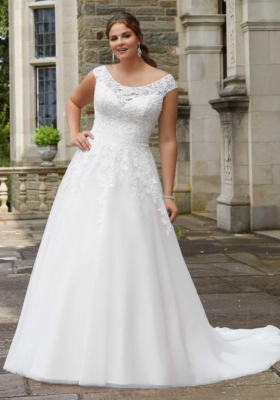 Long Sleeve Wedding Dresses with Pearl Buttons for a Classic AppealMorilee Julietta 3288 - Size 28W Long Sleeve Wedding Dresses with Pearl Buttons for a Classic AppealMorilee Julietta 3288 - Size 28W