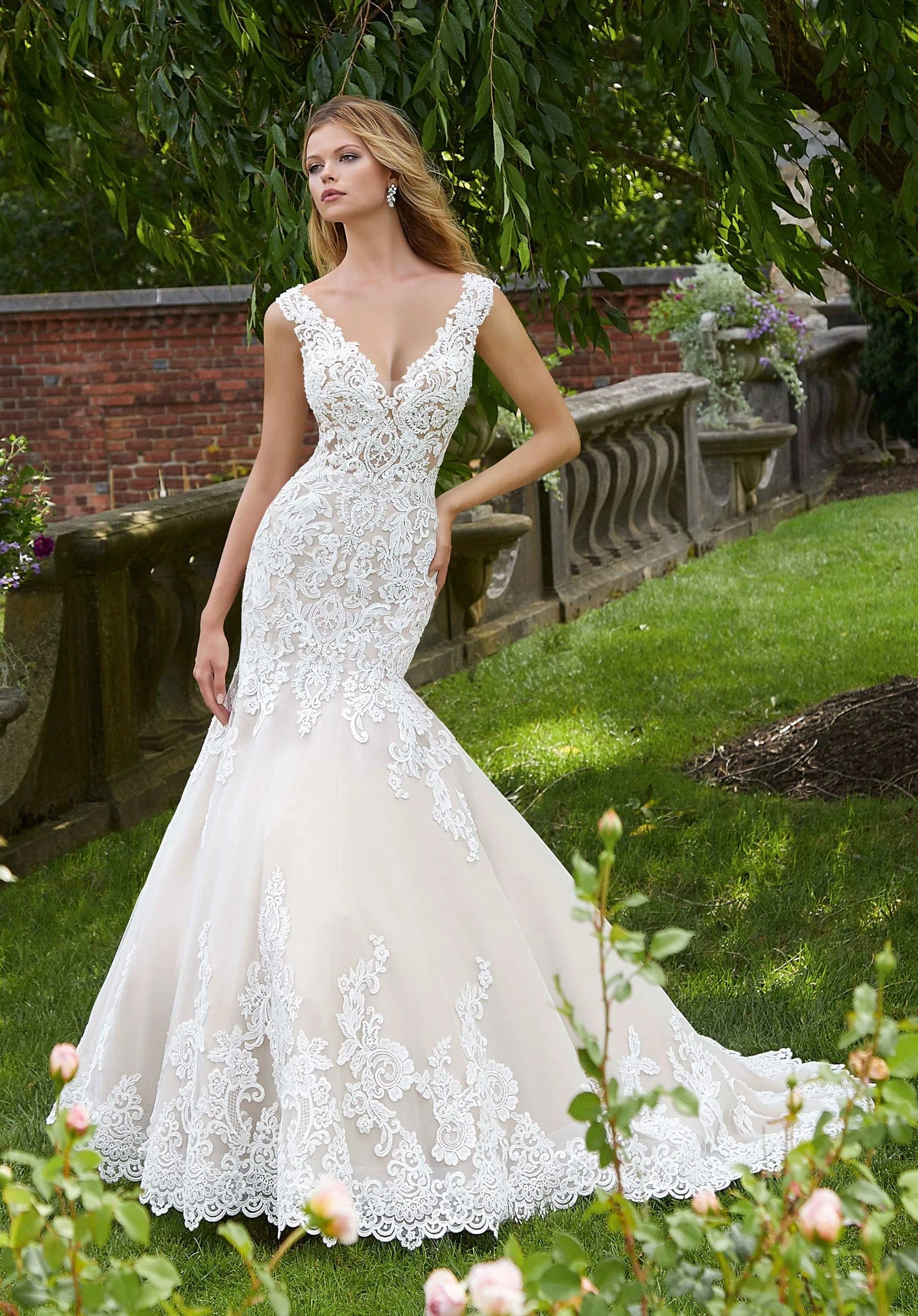 Wedding Dresses with Bell Sleeves and Ruffled Skirt for a Playful LookMorilee Penelope - Size 10 Wedding Dresses with Bell Sleeves and Ruffled Skirt for a Playful LookMorilee Penelope - Size 10