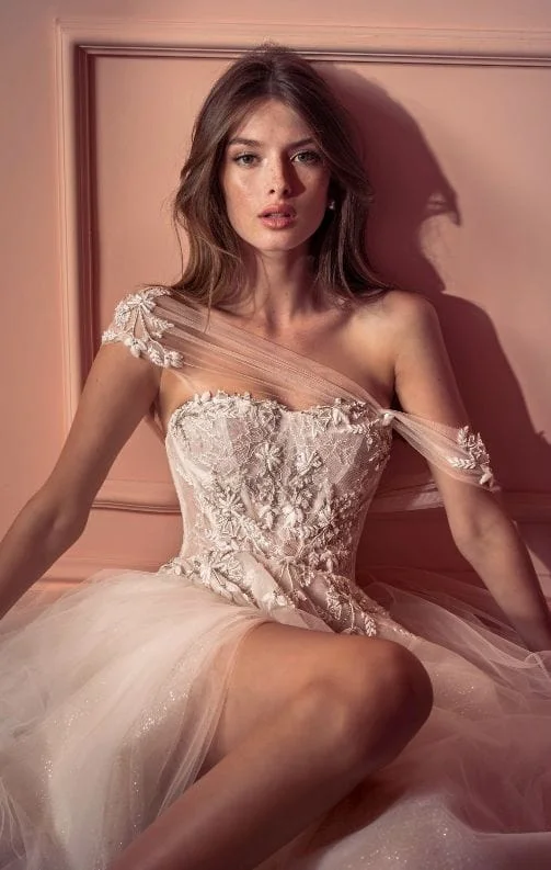 Sleeveless Wedding Dresses with Embroidered Neckline for an Elegant LookNetta BenShabu Lexie - Size 12 Sleeveless Wedding Dresses with Embroidered Neckline for an Elegant LookNetta BenShabu Lexie - Size 12