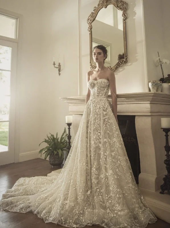 High Neck Wedding Dresses with Sheer Sleeves for a Modest LookNetta BenShabu Reef - Size 12 High Neck Wedding Dresses with Sheer Sleeves for a Modest LookNetta BenShabu Reef - Size 12