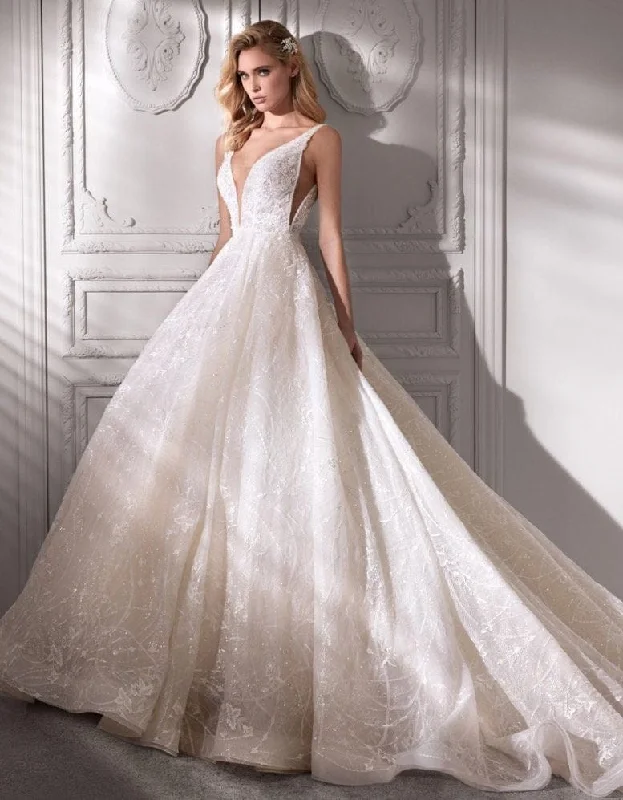 Wedding Dresses with Bell Sleeves and Ruffled Skirt for a Playful LookNicole Spose NCA2036 - Size 8 Wedding Dresses with Bell Sleeves and Ruffled Skirt for a Playful LookNicole Spose NCA2036 - Size 8