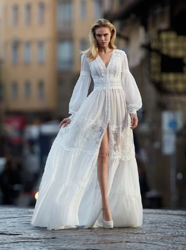 Wedding Dresses with Sequined Dots and Sheer Skirt for a Playful and Sultry LookNicole Spose NI12122 - Size 8 Wedding Dresses with Sequined Dots and Sheer Skirt for a Playful and Sultry LookNicole Spose NI12122 - Size 8