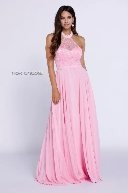 Party Dresses with Sheer Panels and Beaded Trim and Embroidered Paisley Patterns for Ladies' Sultry and Exotic LookLong High Neck Halter Formal Bridesmaid Dress Party Dresses with Sheer Panels and Beaded Trim and Embroidered Paisley Patterns for Ladies' Sultry and Exotic LookLong High Neck Halter Formal Bridesmaid Dress