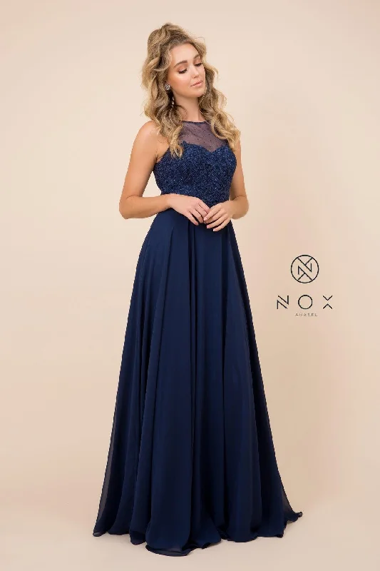 Party Dresses with Ruffled Sleeveless Top and Embroidered Skirt for Ladies' Dramatic and Artistic LookLong High Neck Formal Bridesmaid Dress Party Dresses with Ruffled Sleeveless Top and Embroidered Skirt for Ladies' Dramatic and Artistic LookLong High Neck Formal Bridesmaid Dress