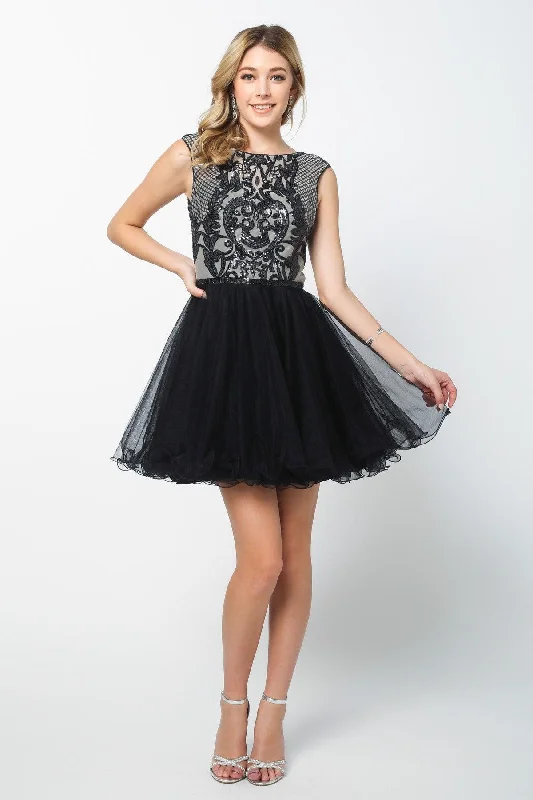 Party Dresses with Embroidered Party Animals and Colorful Sequins for Ladies' Themed Party FunShort Prom Homecoming Dress Party Dresses with Embroidered Party Animals and Colorful Sequins for Ladies' Themed Party FunShort Prom Homecoming Dress