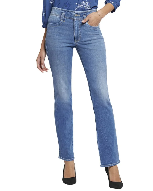 Zip - fly denim jeans for easy on - and - off convenienceNYDJ Marilyn Fairmont High-Rise Straight Leg Jean