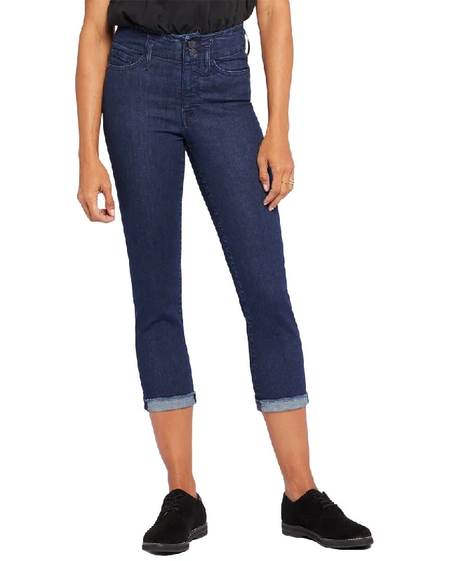 Denim jeans suitable for office - appropriate casual wear with a professional lookNYDJ Petite Chloe Capri Mystique Jean
