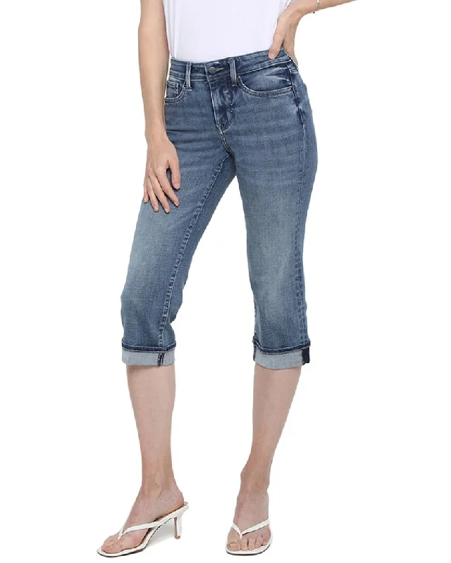 Thermal - lined denim jeans for warmth in cold weatherNYDJ Petite Marilyn Rockie Crop Jean