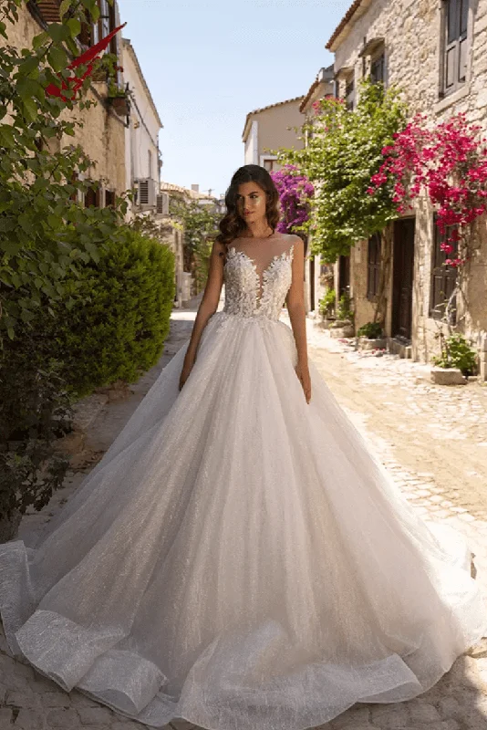 Sheath Style Silk Wedding Dresses with V Neck for a Sophisticated LookOksana Mukha Kerli - Size 10
