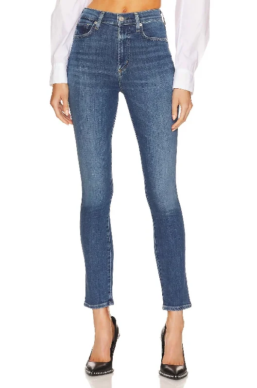 Belt - looped denim jeans with wide belt loops to fit statement beltsOlivia High Rise Slim Denim Jeans In Lawless