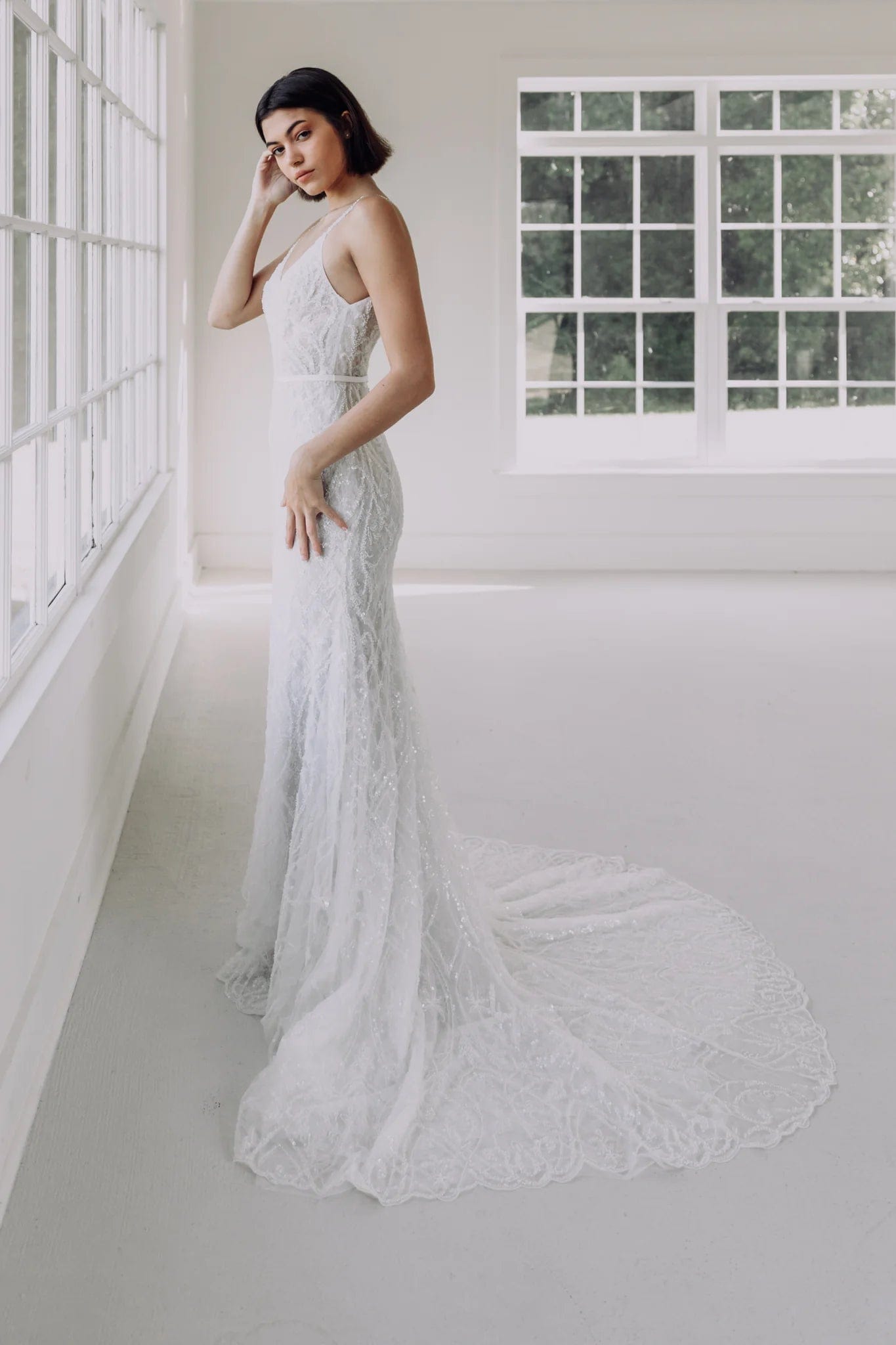 One Shoulder Wedding Dresses with Ruffled Sleeve for a Dramatic EffectOne Styled Bride Josephine - Size 10 One Shoulder Wedding Dresses with Ruffled Sleeve for a Dramatic EffectOne Styled Bride Josephine - Size 10