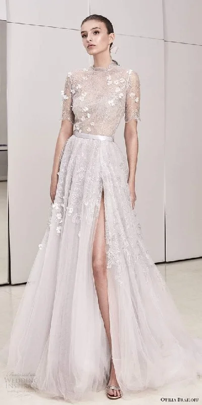 Tube Wedding Dresses with Beaded Waistband for a Simple and Chic StyleOtilia Brailoiu Raphaella - Size 8 Tube Wedding Dresses with Beaded Waistband for a Simple and Chic StyleOtilia Brailoiu Raphaella - Size 8