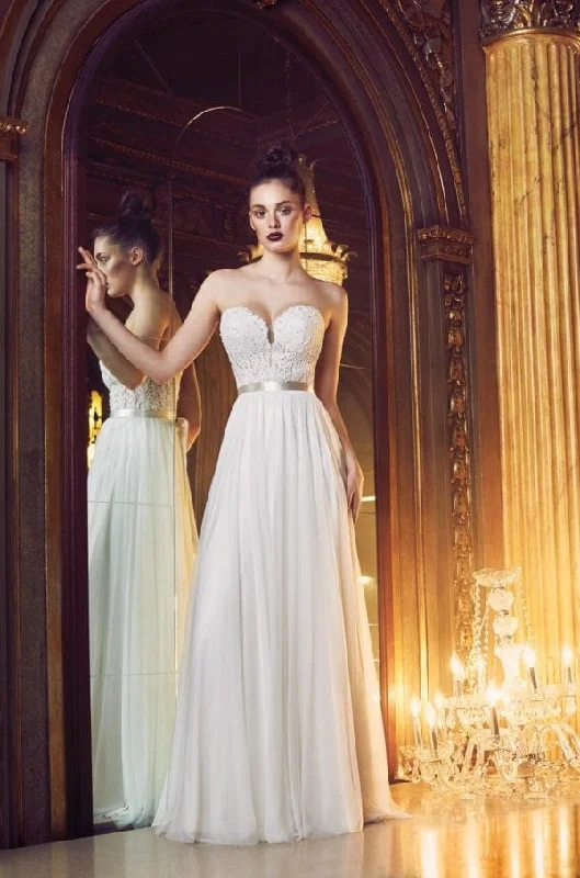 Taffeta Wedding Dresses with Pleated Bodice and A Line Skirt for a Structured LookPaloma Blanca 4707x - Size 12 Taffeta Wedding Dresses with Pleated Bodice and A Line Skirt for a Structured LookPaloma Blanca 4707x - Size 12