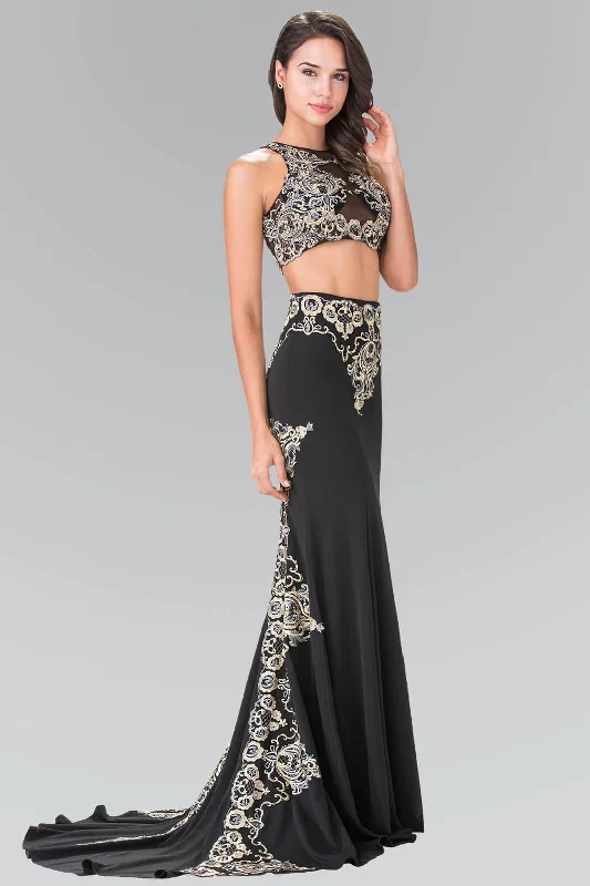 Party Dresses with Lace Insertions on the Skirt and Beaded Waistband and Ruffled Hem for Ladies' Feminine and Flirty LookProm Long 2 Piece Set Formal Dress Evening Dress Party Dresses with Lace Insertions on the Skirt and Beaded Waistband and Ruffled Hem for Ladies' Feminine and Flirty LookProm Long 2 Piece Set Formal Dress Evening Dress