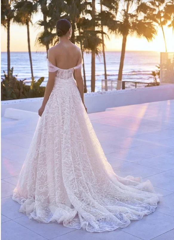 Organza Wedding Dresses with Sparkly Appliques and Beaded Waist for a Fairy Tale LookPronovias Polaris