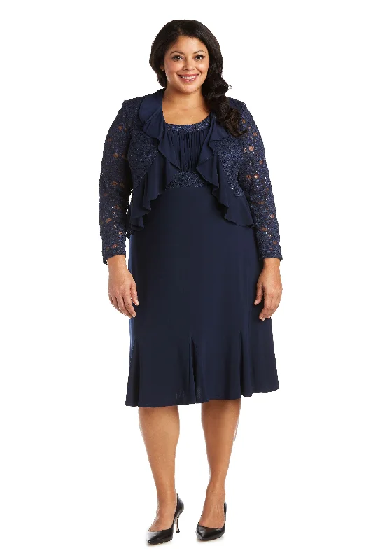 Vintage Inspired Party Dresses for Ladies' Retro Themed GatheringsR&M Richards 5393W Mother Of The Bride Short Dress