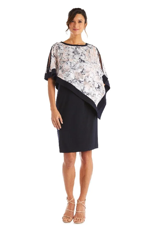 Sexy Backless Satin Party Dresses for Ladies' Night OutR&M Richards 7191 Mother Of The Bride Short Dress