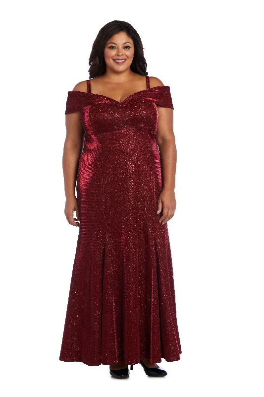 Bohemian Embroidered Party Dresses for Ladies' Beach PartiesR&M Richards 5759W Plus Size Mother Of The Bride Dress