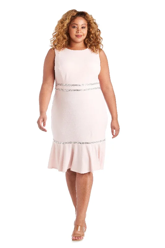 Halter Neck Party Dresses with Ruffled Hem for Ladies' Summer CelebrationsR&M Richards 5619W Short Mother Of The Bride Dress