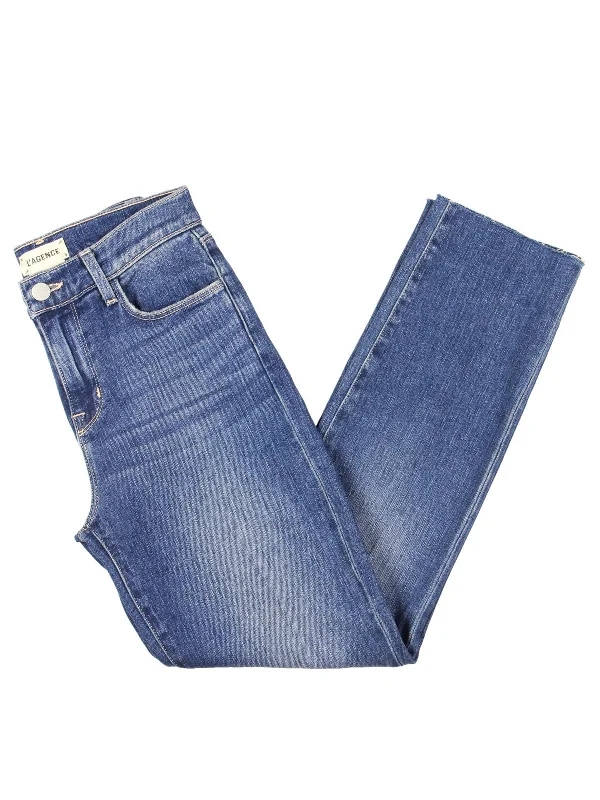 Denim jeans for a countryside getaway for a laid - back and rustic lookSada Womens High Rise Cropped Slim Jeans