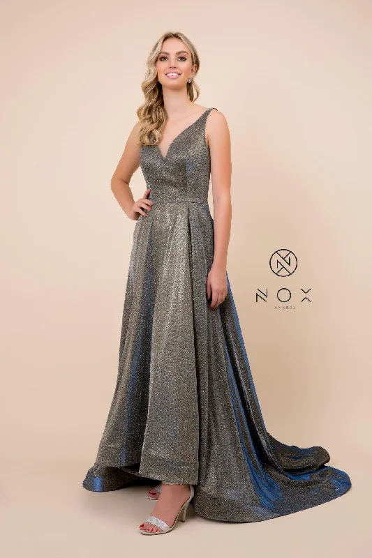 Party Dresses with Sequined Stripes and Sheer Back for Ladies' Bold and Sexy LookLong Metallic Prom Dress Evening Gown with Pockets Party Dresses with Sequined Stripes and Sheer Back for Ladies' Bold and Sexy LookLong Metallic Prom Dress Evening Gown with Pockets