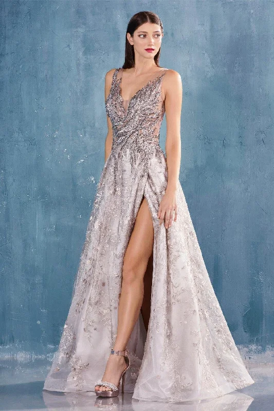 Party Dresses with Sequined Stripes and Sheer Back for Ladies' Bold and Sexy LookAndrea & Leo CDA0744 Sexy Prom Long Dress Evening Gown Party Dresses with Sequined Stripes and Sheer Back for Ladies' Bold and Sexy LookAndrea & Leo CDA0744 Sexy Prom Long Dress Evening Gown
