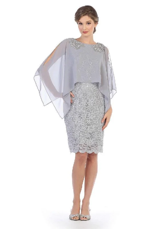 Puff Sleeve Party Dresses with Bell Bottom for Ladies' 80s Style PartyShort Mother of the Bride Cape Dress Puff Sleeve Party Dresses with Bell Bottom for Ladies' 80s Style PartyShort Mother of the Bride Cape Dress