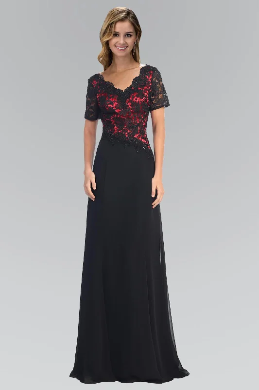 Party Dresses with Sequined Geometric Shapes and Lace and Chiffon Blend for Ladies' Modern and Feminine LookMother of the Bride Long Dress Formal Party Dresses with Sequined Geometric Shapes and Lace and Chiffon Blend for Ladies' Modern and Feminine LookMother of the Bride Long Dress Formal